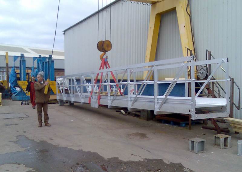 Aluminium marine gangway supplied to Brega Port – Libya