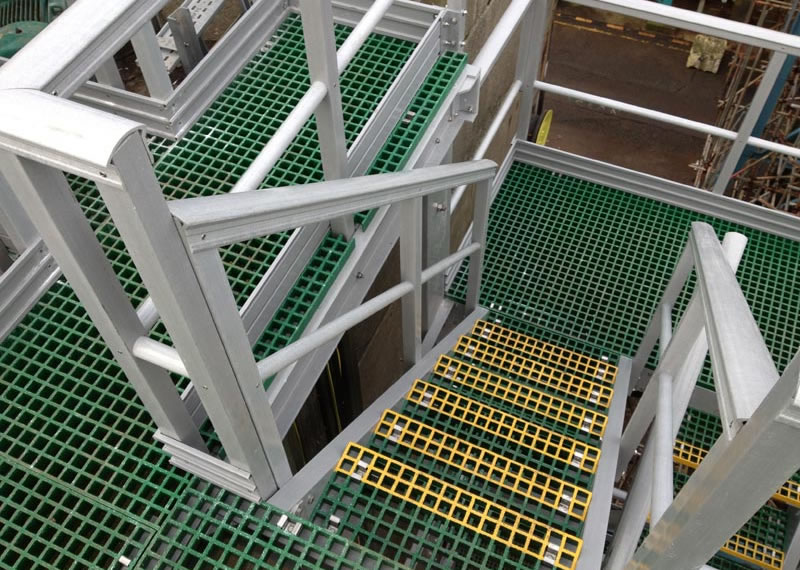 GRP access platforms stairs and handrails